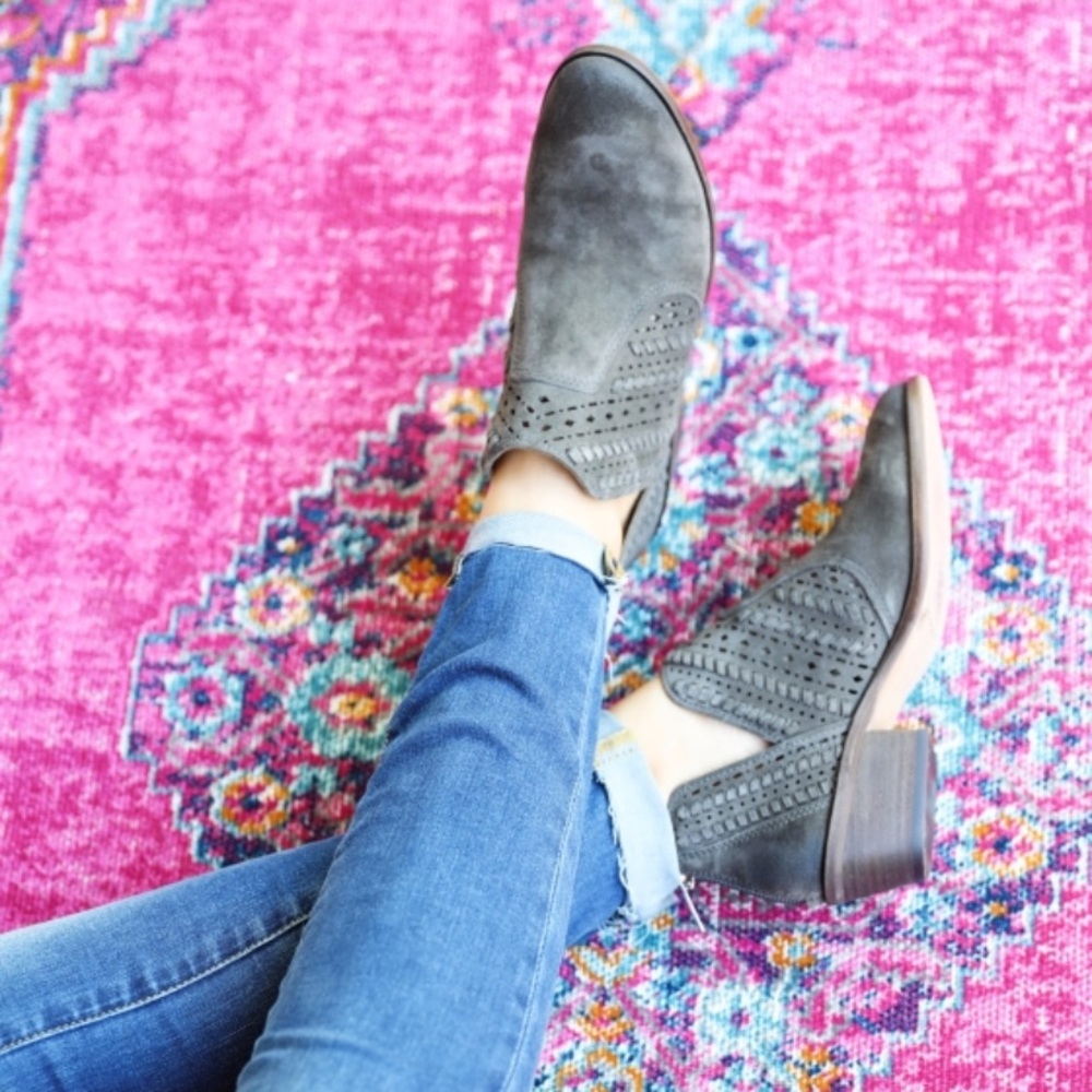 Vince Camuto prasata perforated ankle booties
